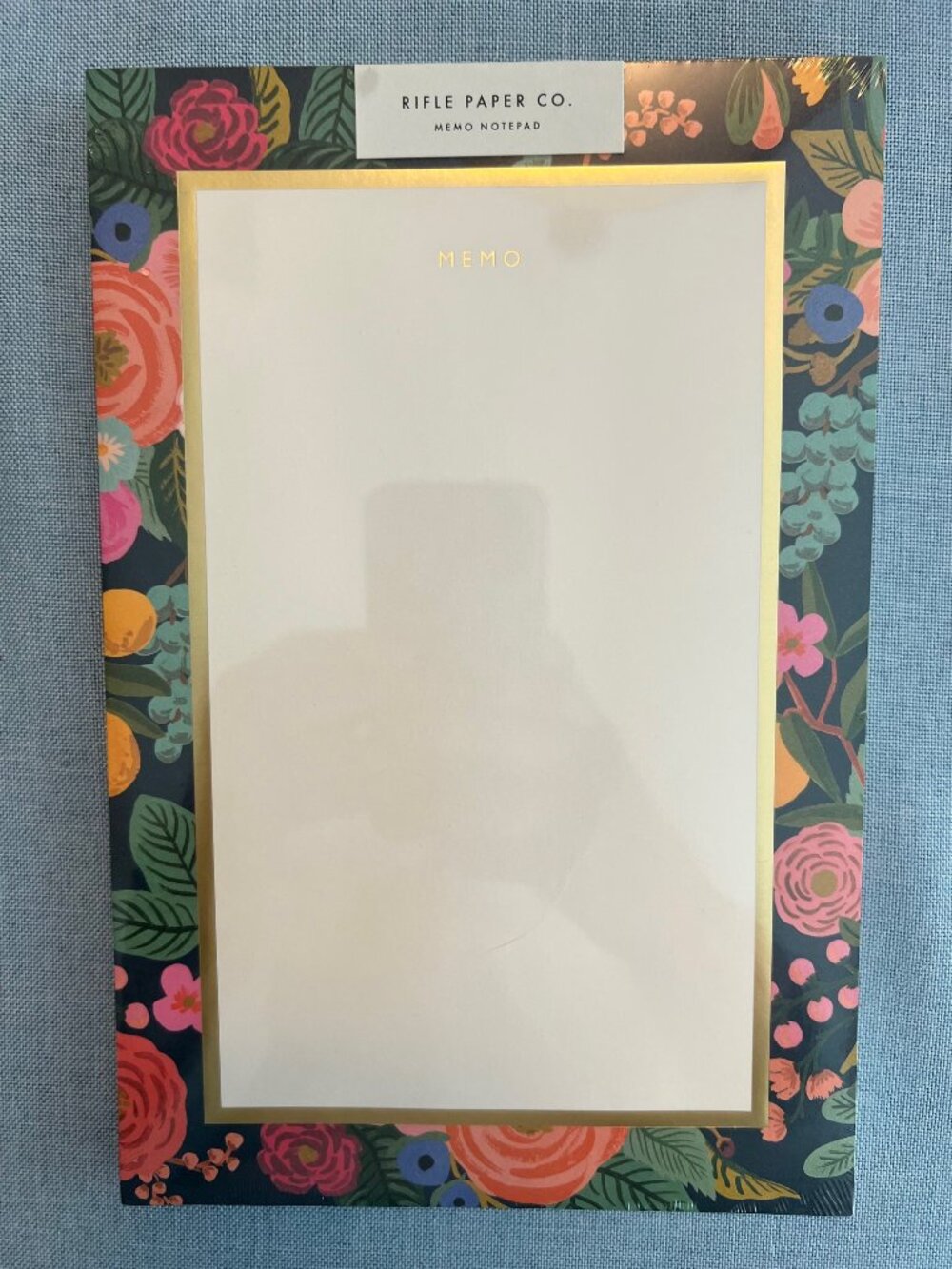 NEW Rifle Paper Co. Large Memo Notepad – Floral Border 65 Sheets - Garden Party